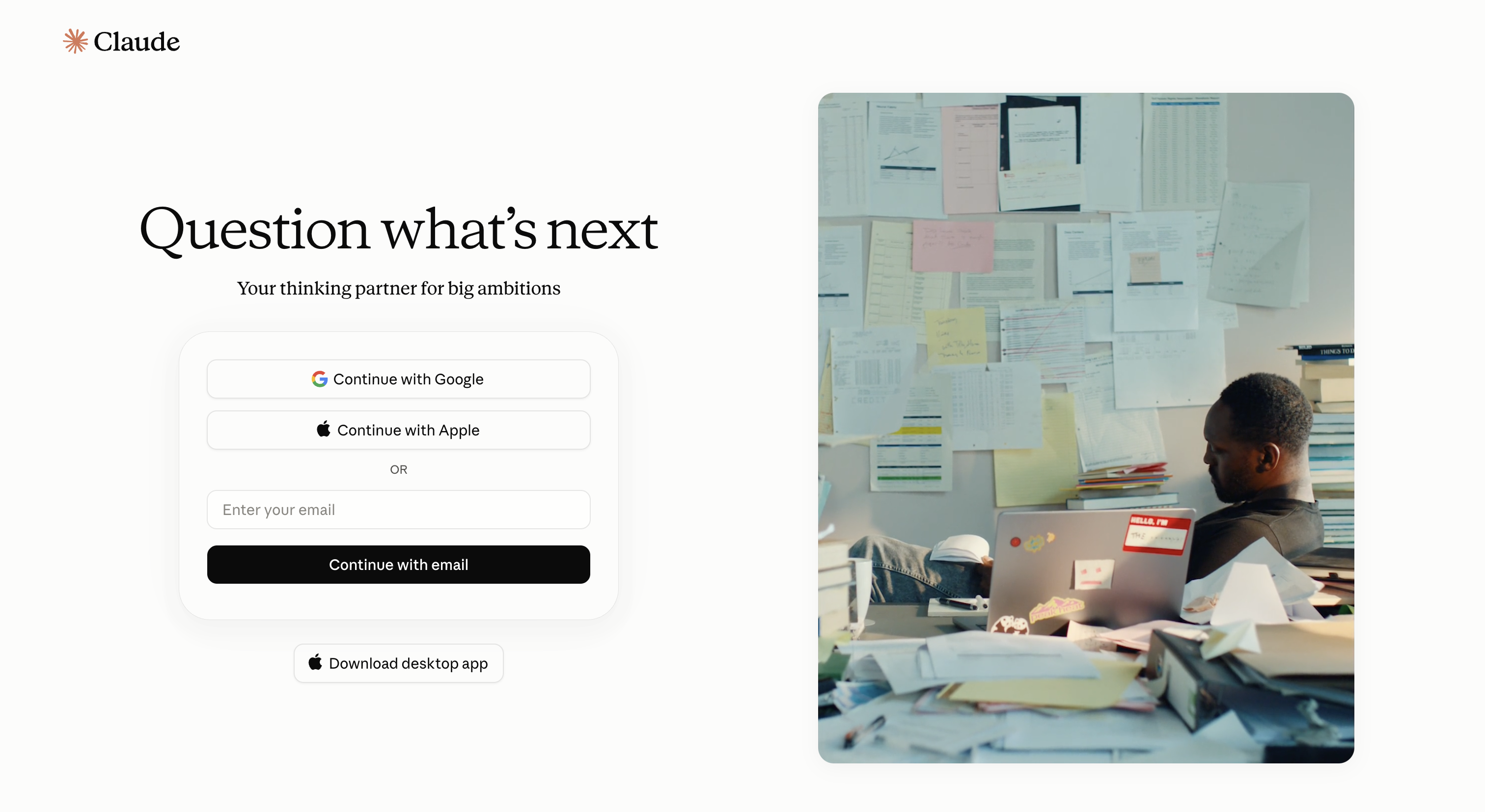 Sign in to Claude. Claude sign-in page.