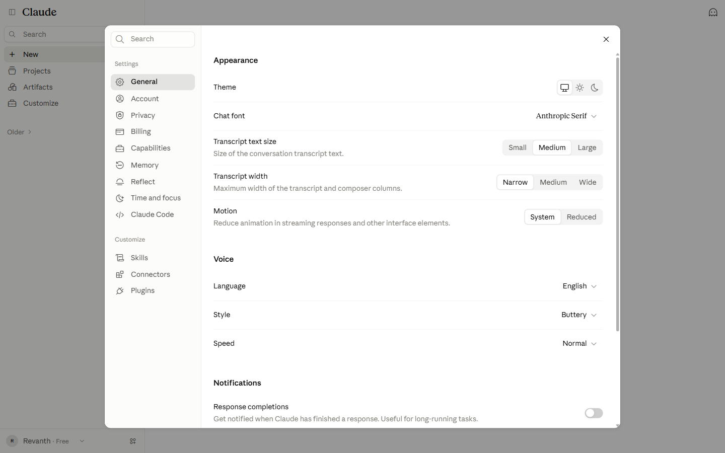 Settings window with Plugins under the Customize group